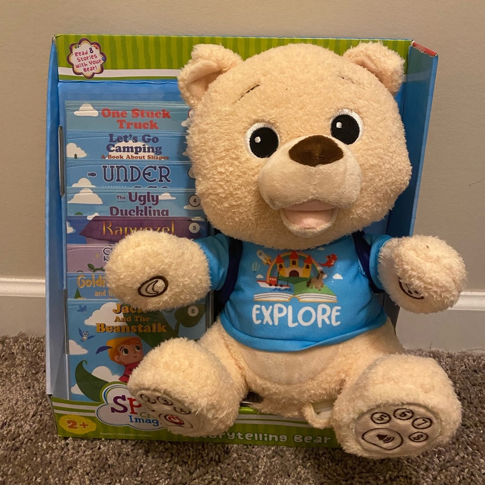 Spark Create Imagine Interactive Learning Bear, Recites 8 Stories, Sings 6 Songs